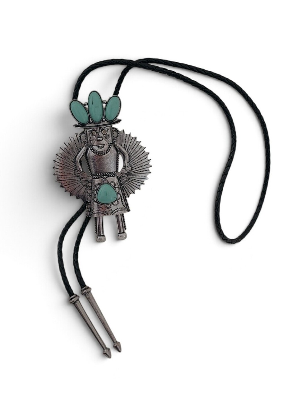 Iris Apfel Rara Avis Kachina Bolo Tie HUGE